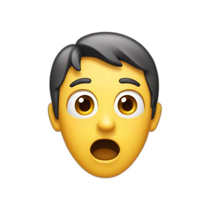 Surprised face emoji