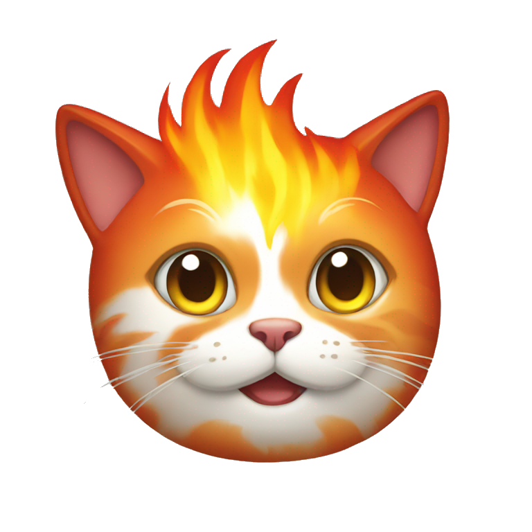 Fire cat emoji