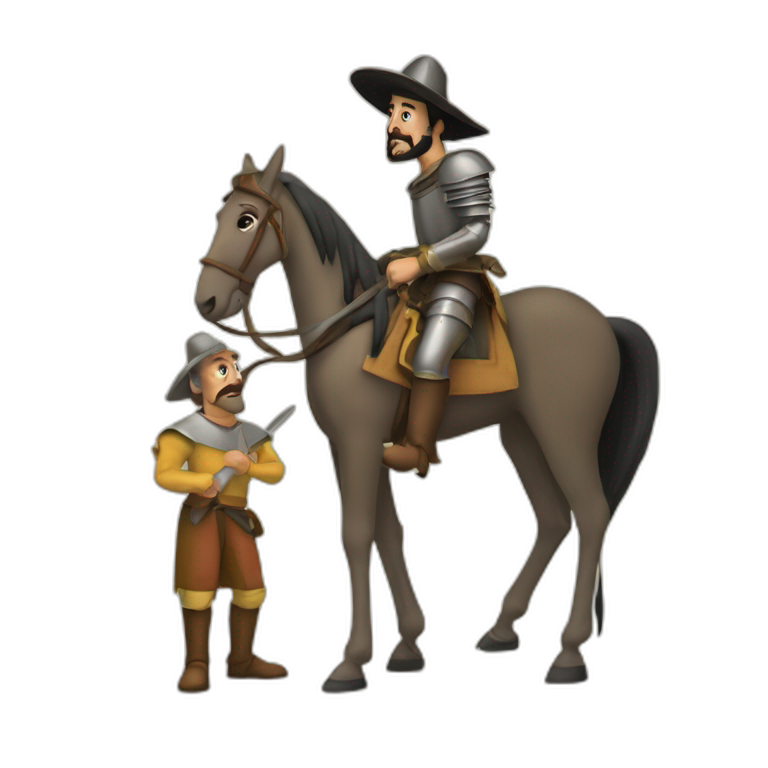 Don Quijote y Sancho Panza emoji