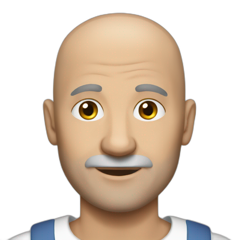 European bald prisoner in his fifties emoji