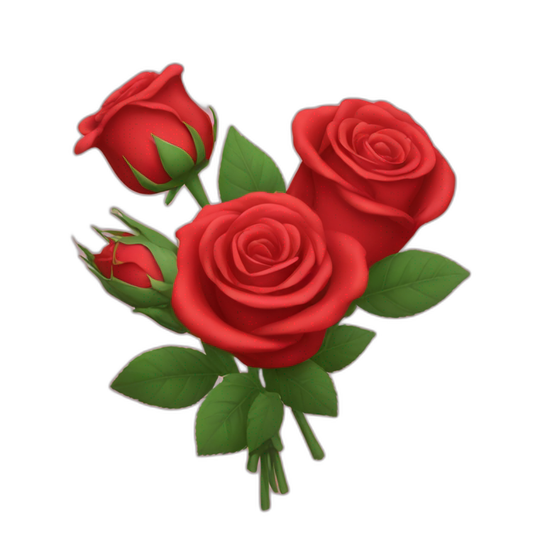 Bouquet de rose rouge emoji