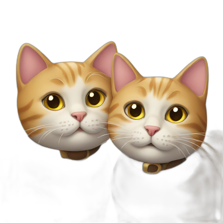 Two cats friends emoji