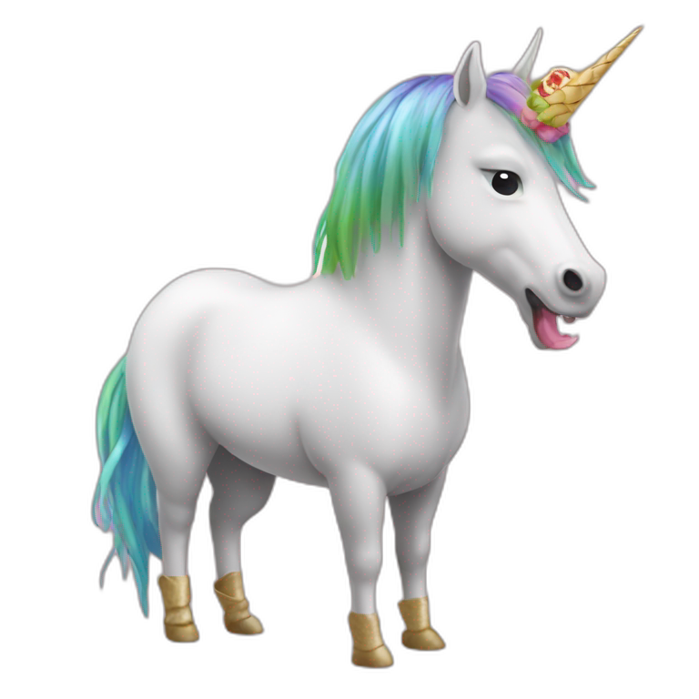 unicorn-eating-som-tam emoji