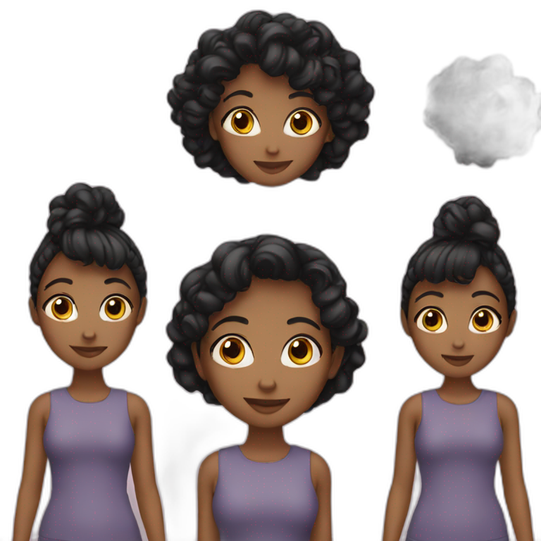 4 Girls black  emoji