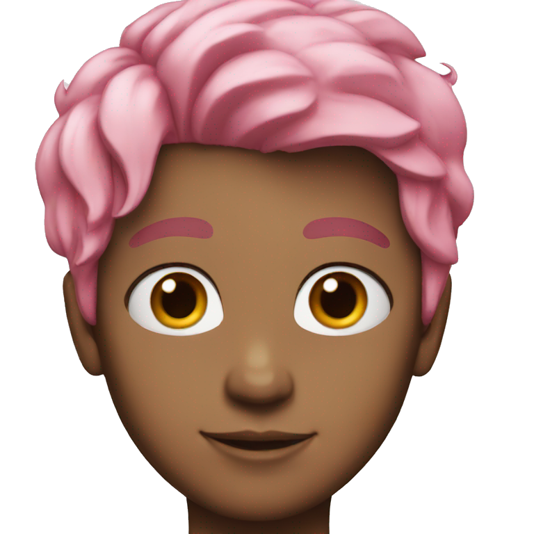 Boy pink hair and eyes  emoji