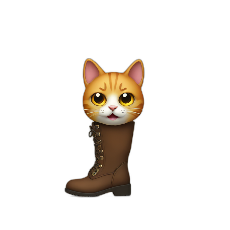 evil cat in boot emoji