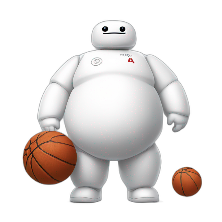 baymax as a basketball player emoji