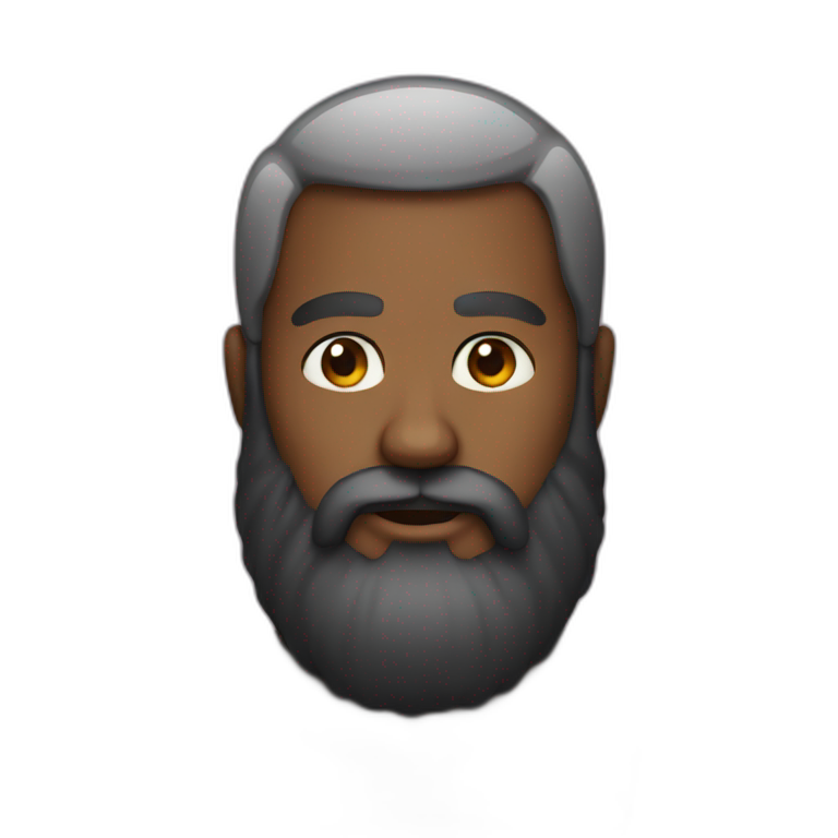 Black beard man emoji