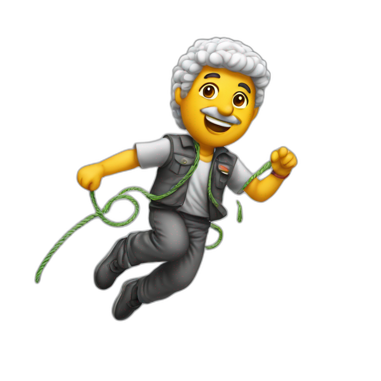 Yessir arafat jumping with a rope emoji