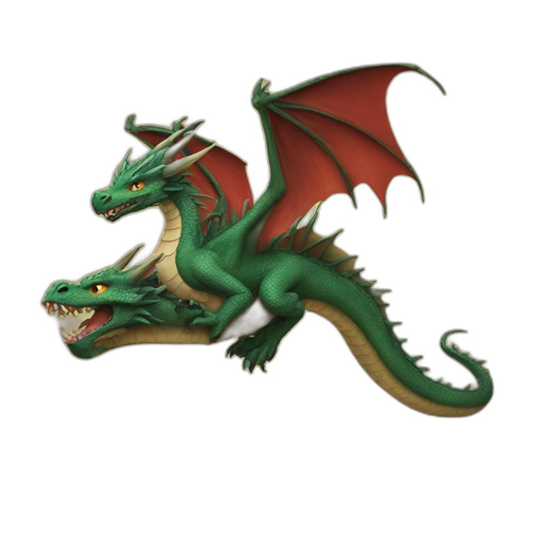 dragon riding a dragon emoji