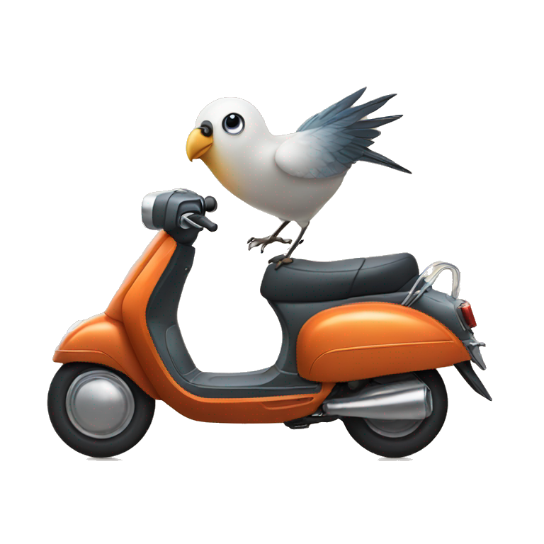 bird on moped emoji