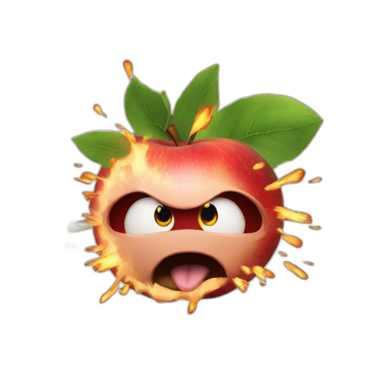 Apple exploding hog meme emoji