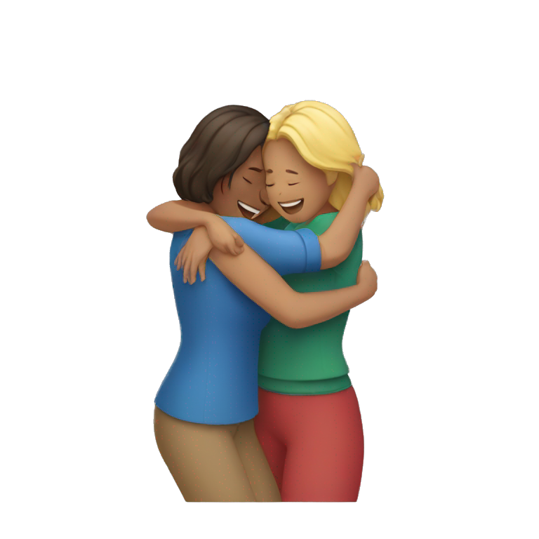 Hug between two women emoji