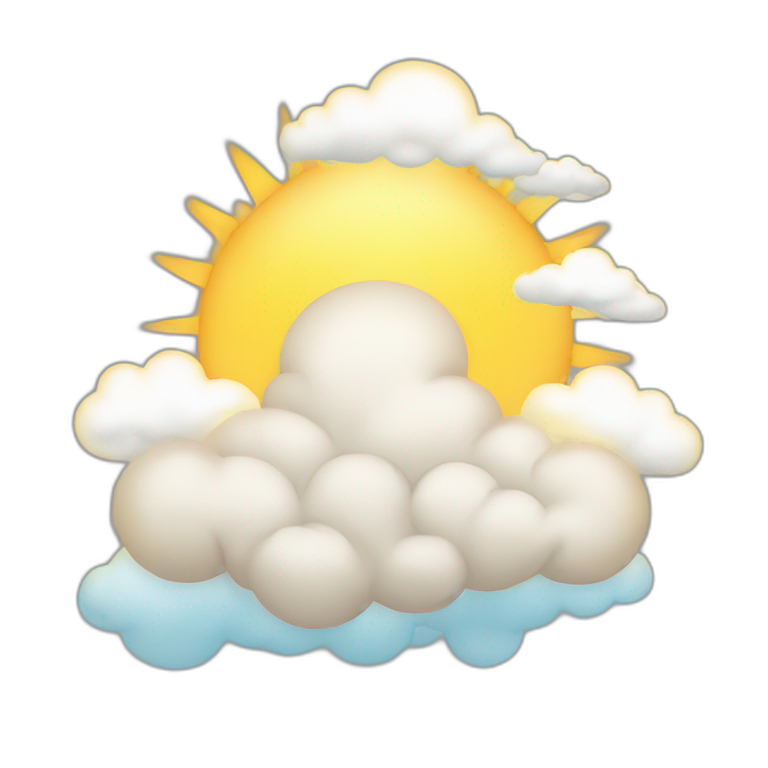 cloud and sun emoji