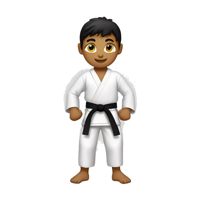 Karate tamoul (sri lanka )boy with black belt emoji