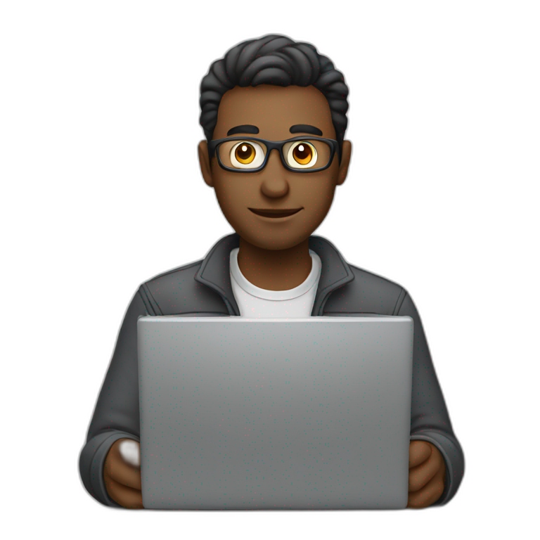 man-working-a laptop emoji