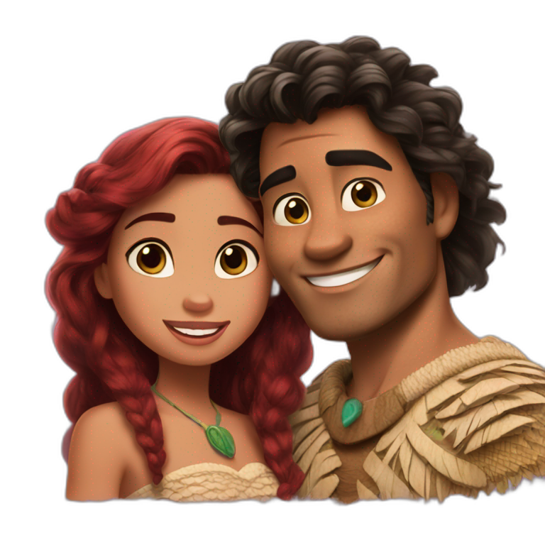 moana and ariel disney emoji