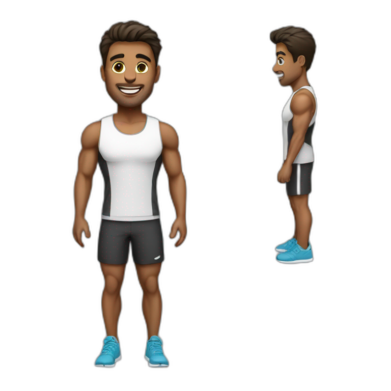 fitness coach male emoji