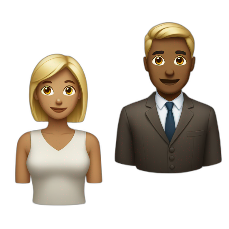 Woman and man emoji