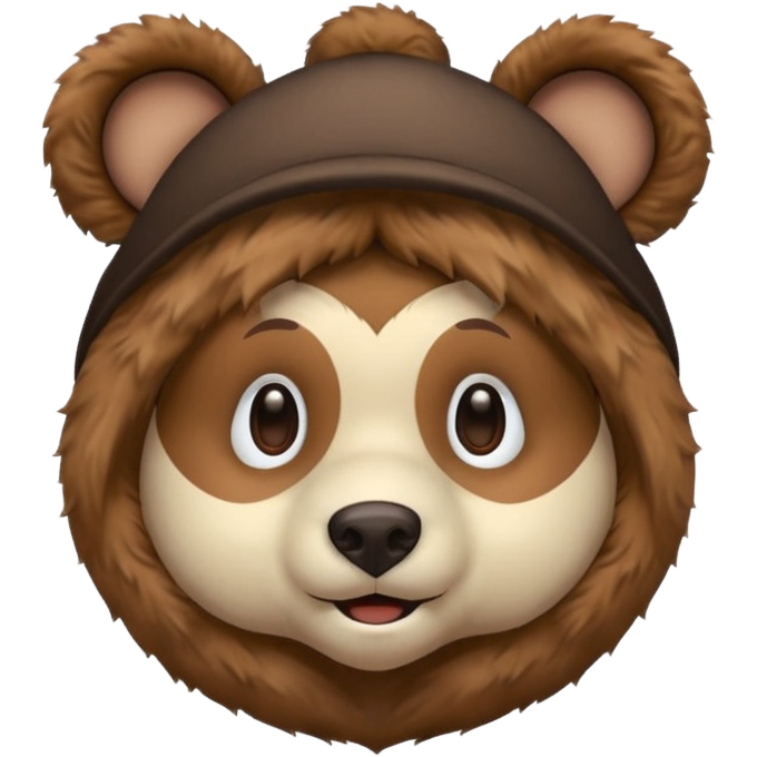 only bear ear hat Sticker