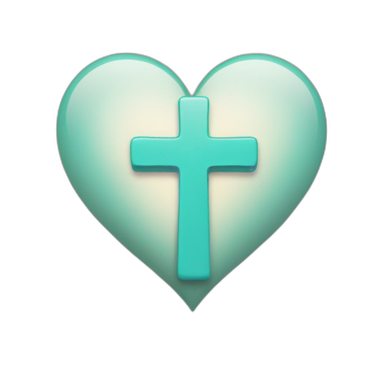 Cross on heart  emoji