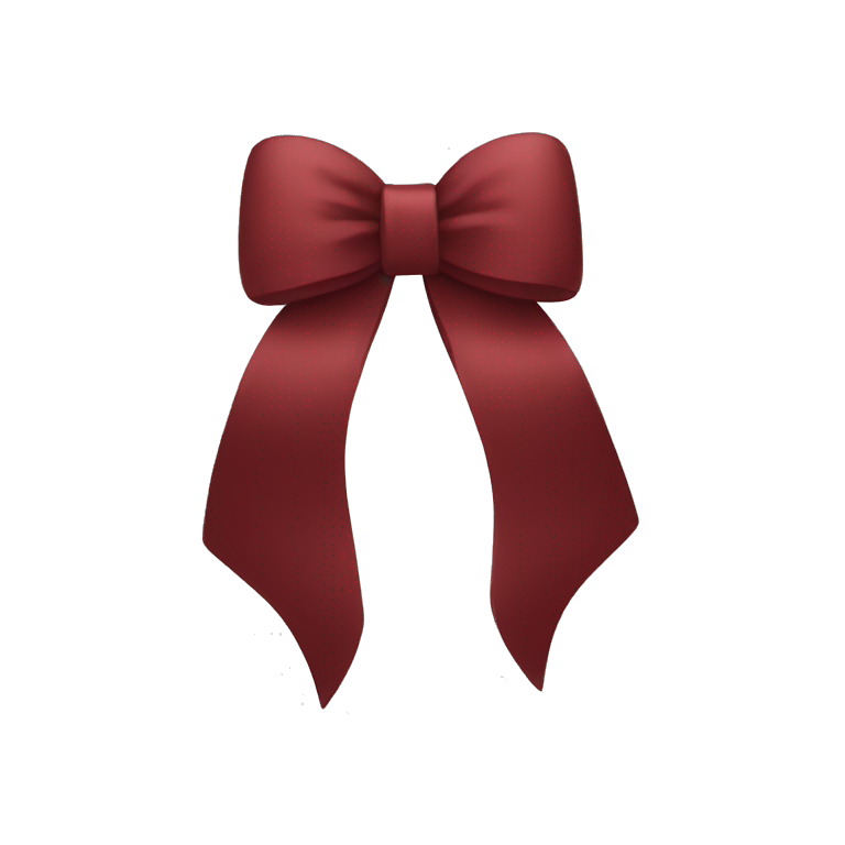 Dark red iPhone bow emoji