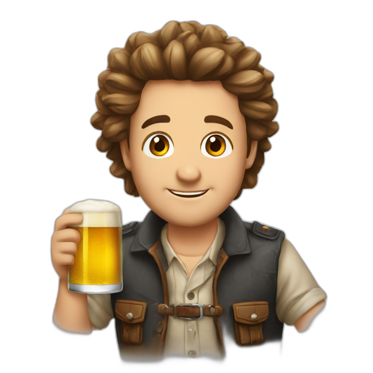Castor avec bière emoji