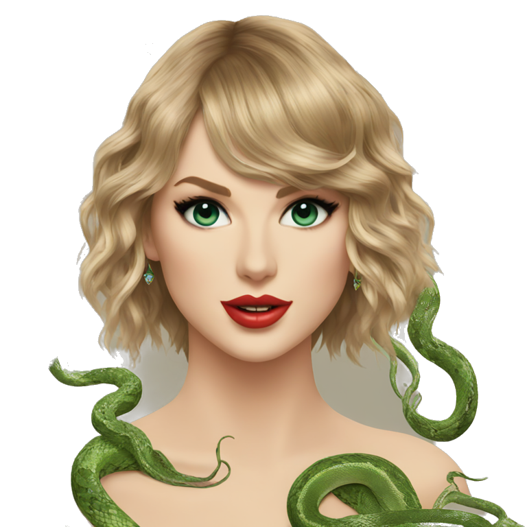 Taylor Swift with snake reputation emoji
