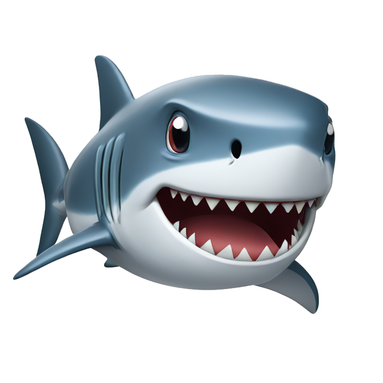 Shark whit a rugby ball emoji