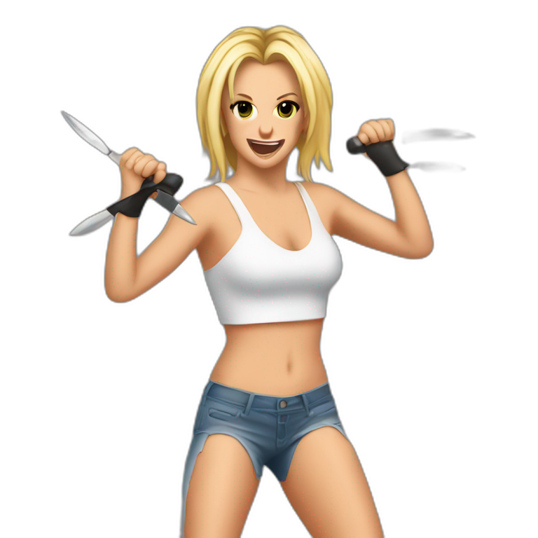 britney spears dancing with two knives emoji