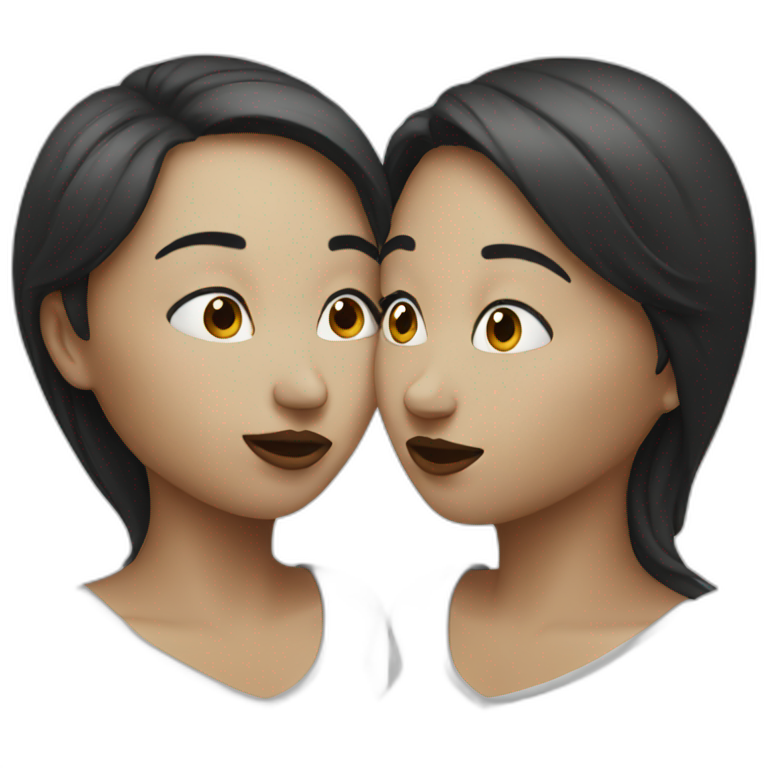 Two women kissing emoji