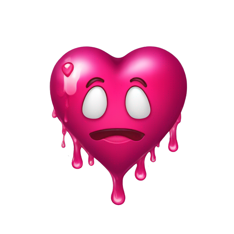 bleeding heart emoji with drops emoji