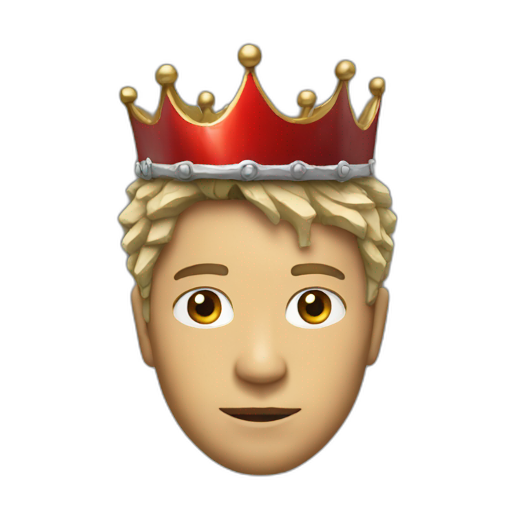 Cracked crown emoji