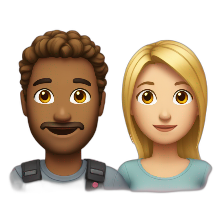 a picture of me and my girlfriend emoji
