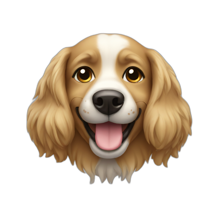 Dog braco smiling emoji