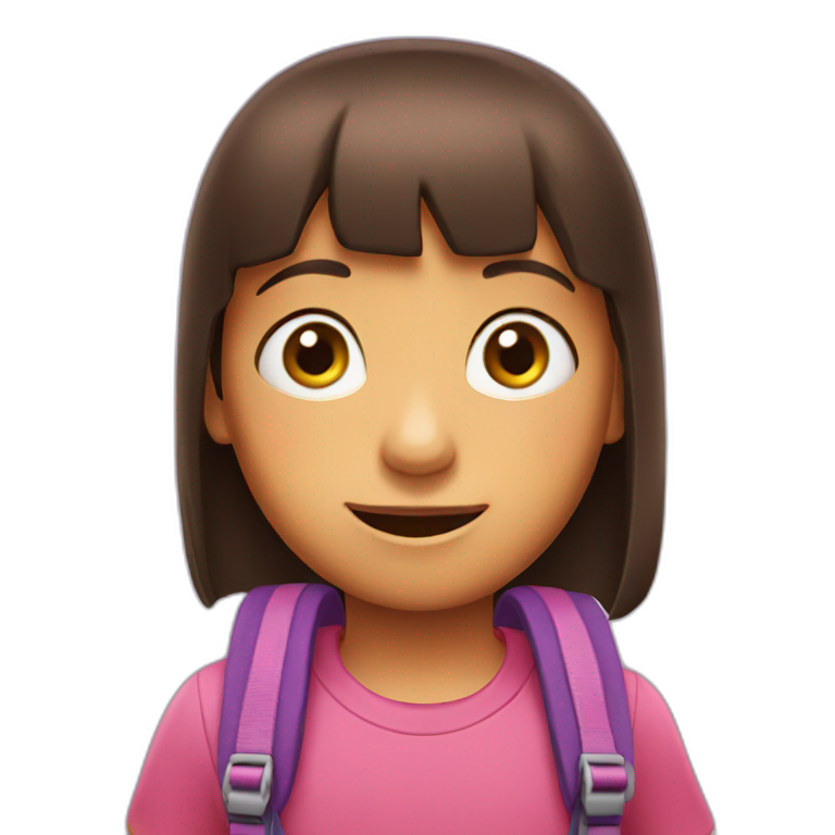 Dora´s backpack face emoji