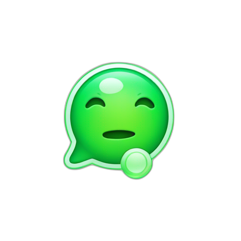 green portal with imessage chat bubble emoji