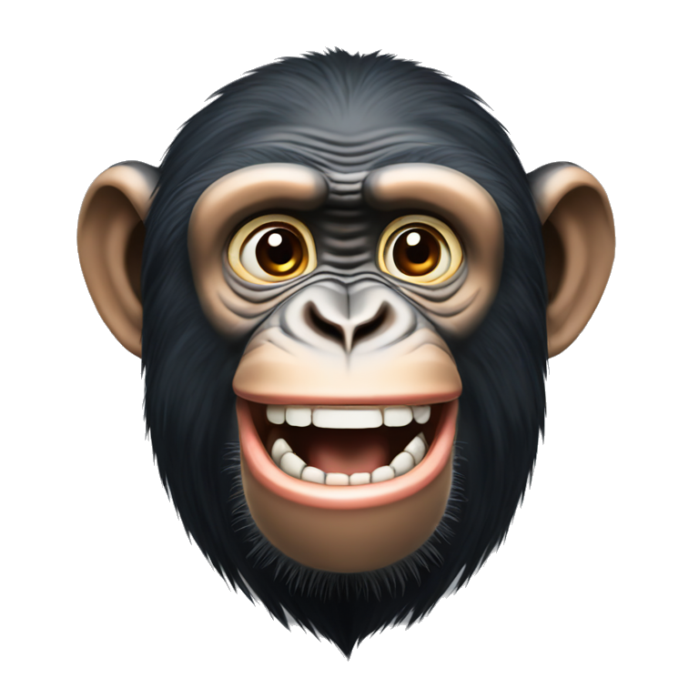 chimpancé riendo emoji