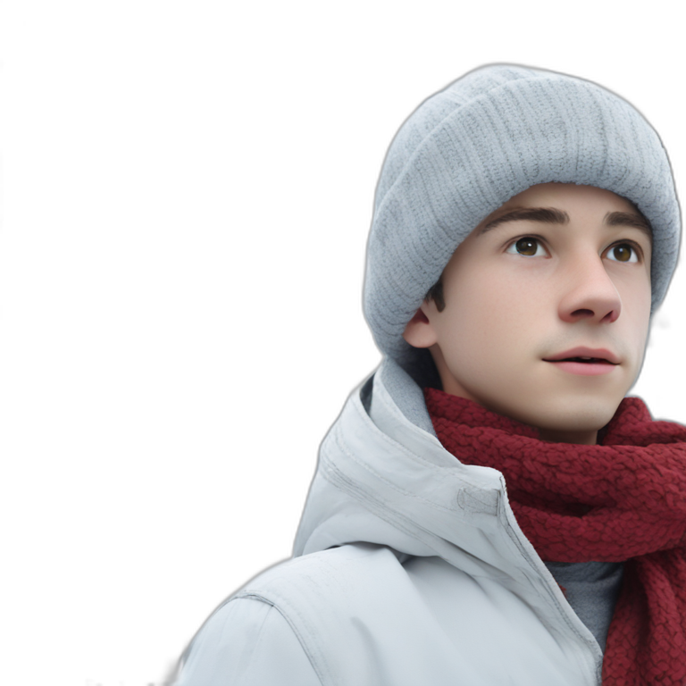 lone-boy-red-scarf emoji