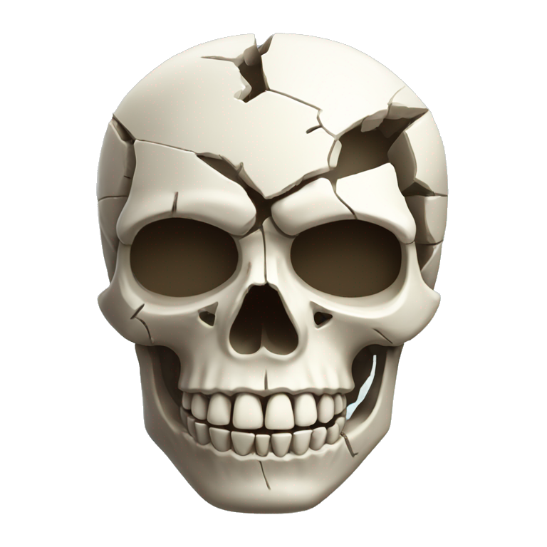 Ios skull fractured emoji