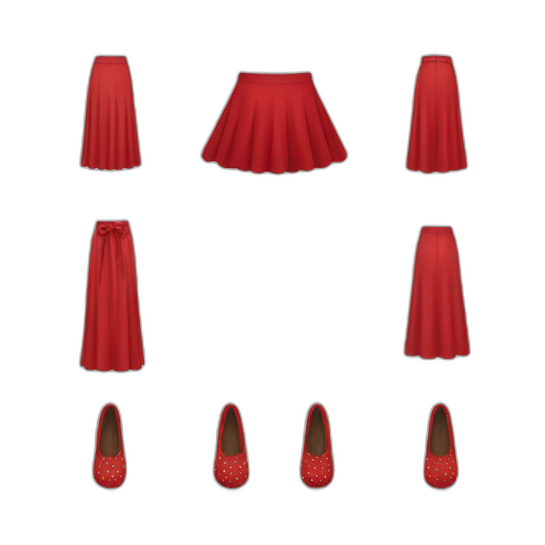 LONG RED SKIRT WITH DOTS emoji AI Emoji Generator