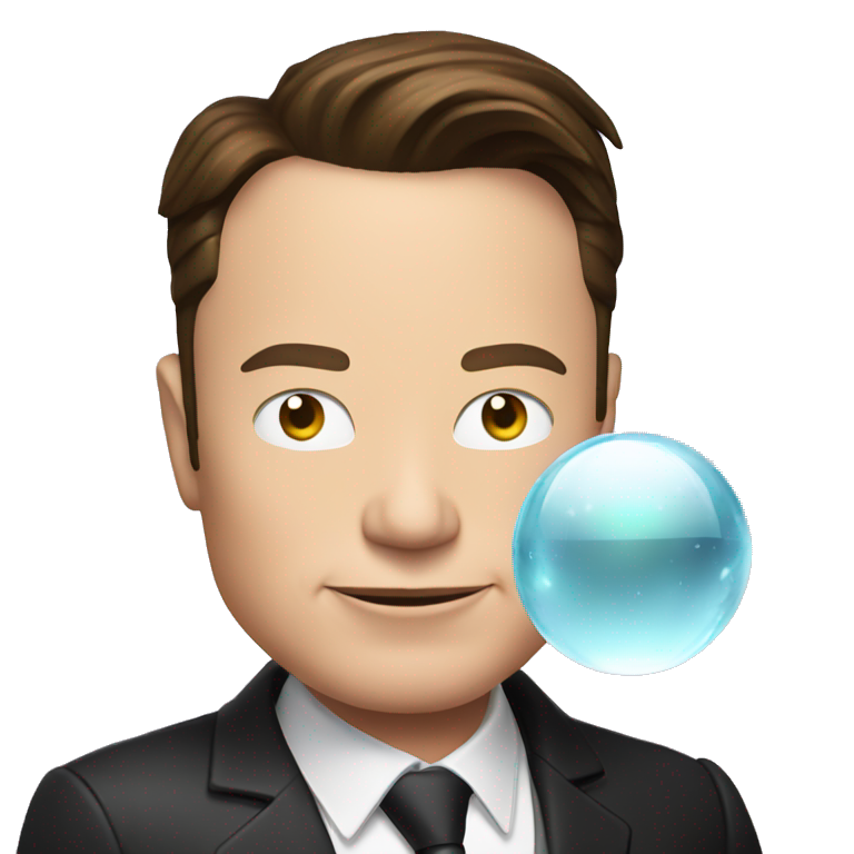 elon musk with crystal ball emoji