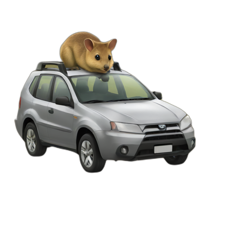 quokka wallaby drive car emoji