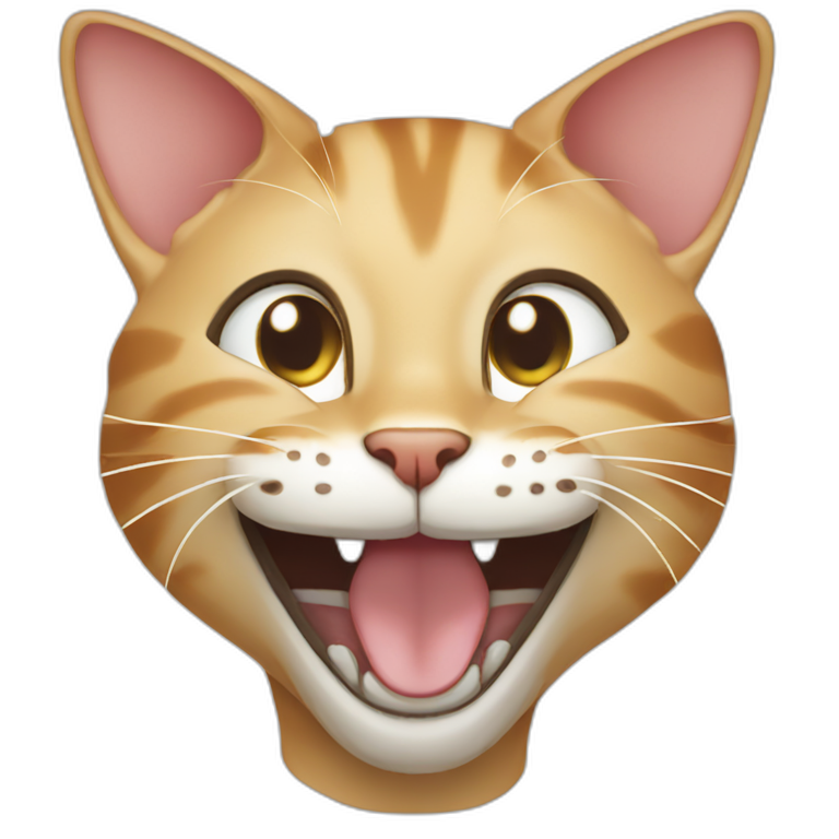 Oriental cat laughing emoji