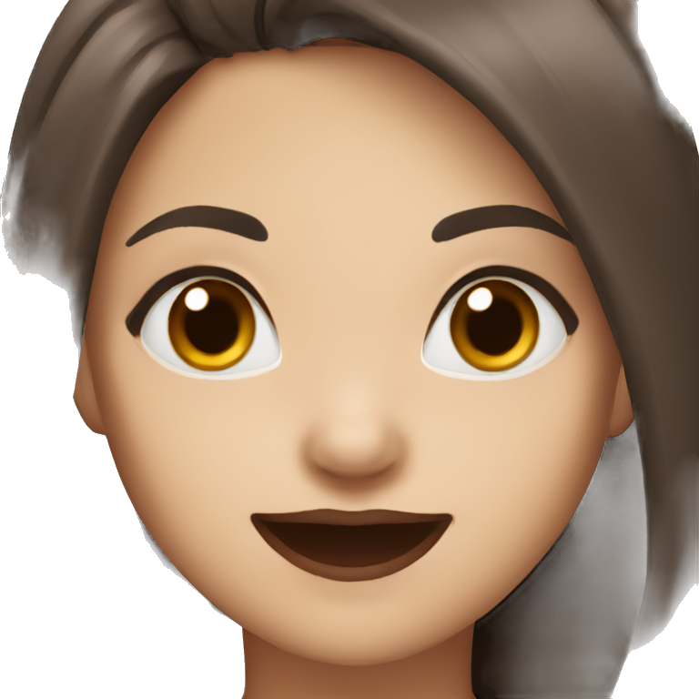 Vampire girl brown hair smiling emoji