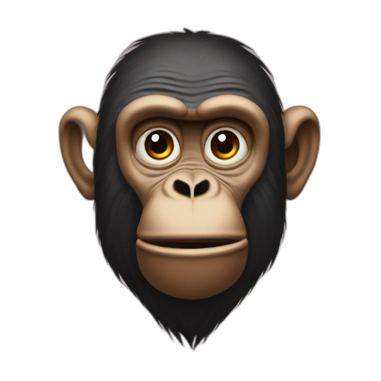 Giga Chad meme Monkey emoji