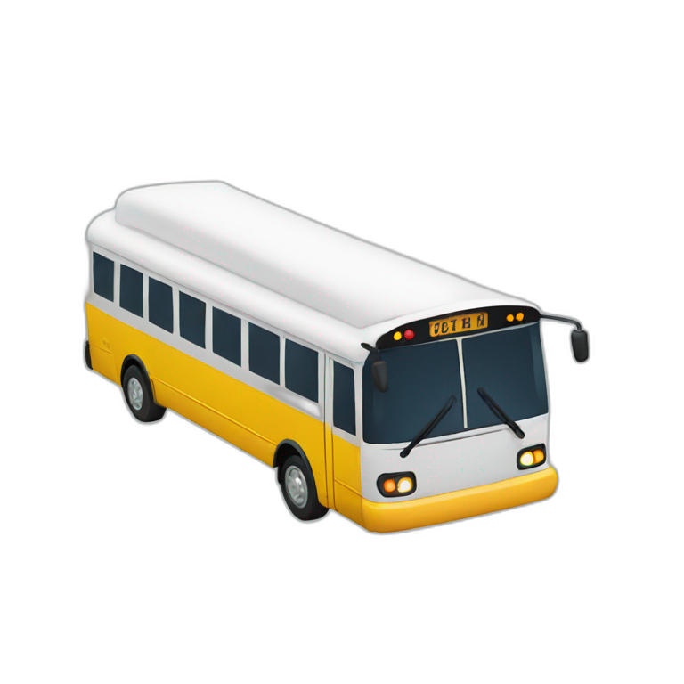 Bus in air emoji