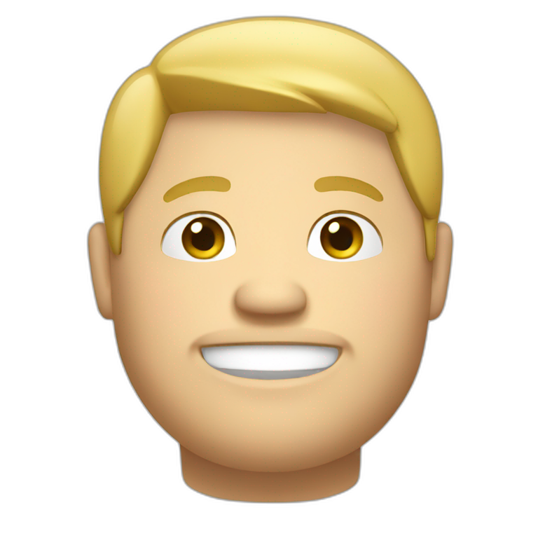 a chubby blonde guy emoji