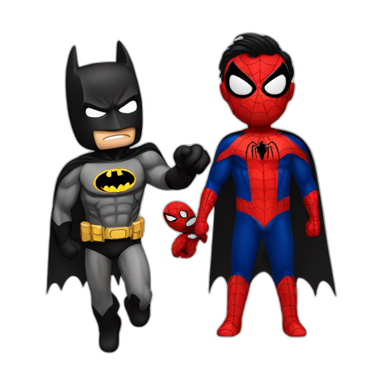 batman vs spiderman emoji