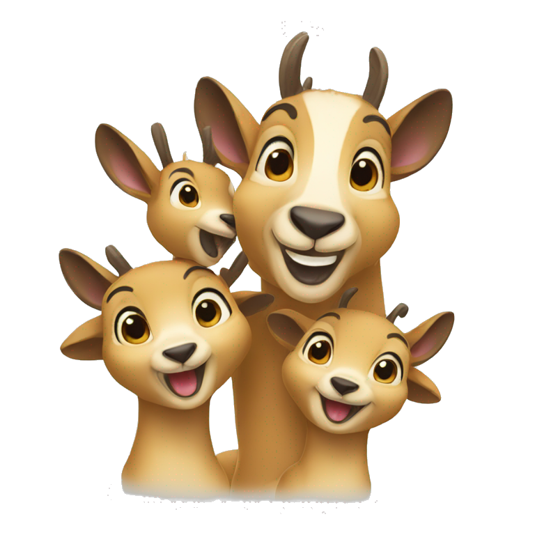 family of laughing 4 chamois emoji